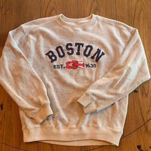 Embroidered Boston Crewneck Sweatshirt
